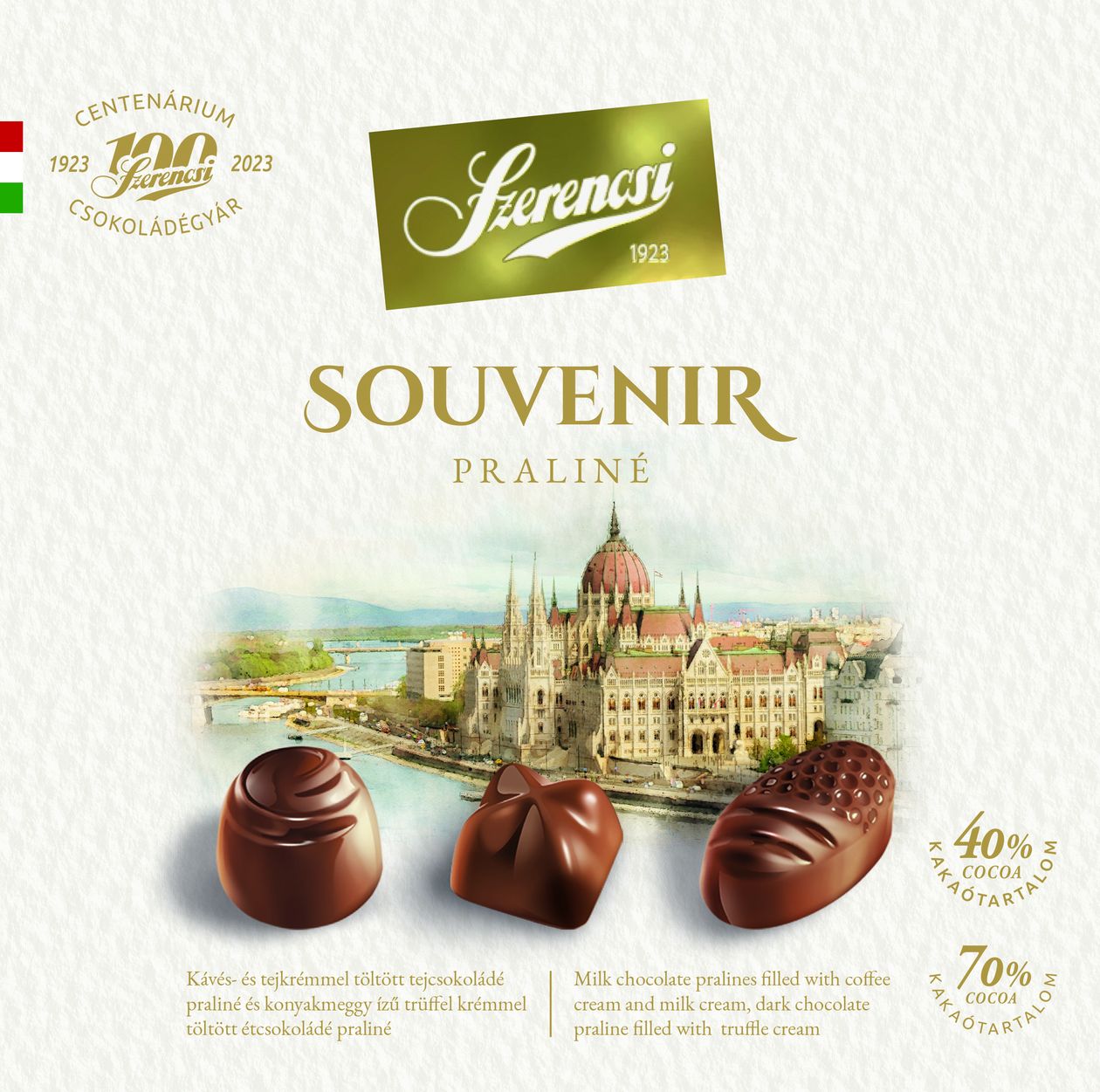 Szerencsi Souvenir töltött desszert 127g trüffel-kávékrém